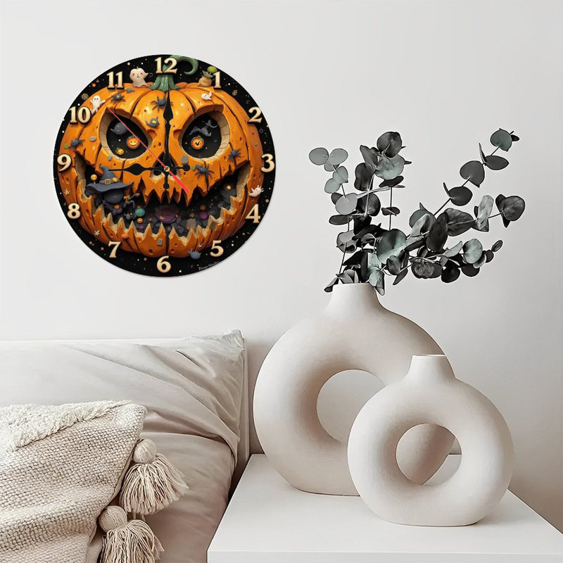 clock with spooky friends