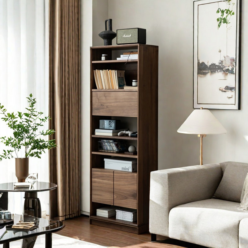 Modern Multifunctional Solid Wood Bookcase