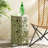 Iron Side Table With Cut Out, Crackle - 14.05"d X 14.05"w 22.04"h, Patio Furniture Piece Surface Out Design-427802239