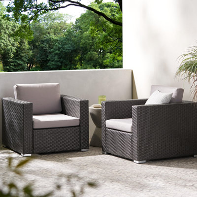 Haryss Wicker Outdoor Lounge Chair