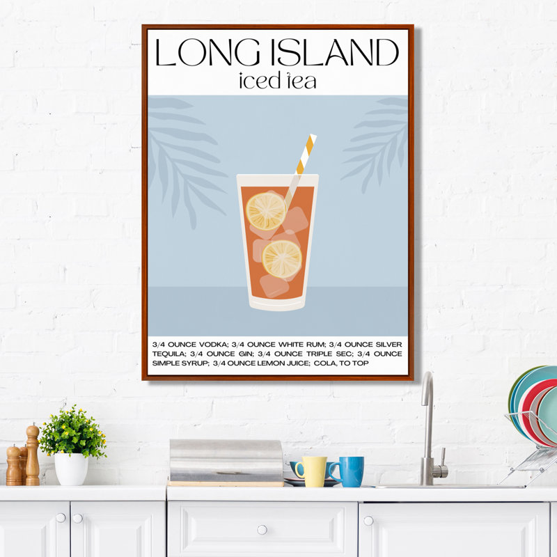 Thé glacé Long Island, Cadre flottant brun, H 20 po x l 12 po
