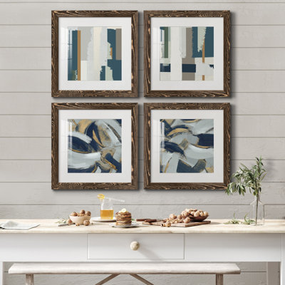 «Close to the Edge I», ensemble de 4 peintures sur toile encadrées