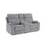 Canapé inclinable électrique en chenille de 75,6 po de large avec console de rangement centrale