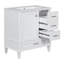 Ensemble de meuble-lavabo moderne avec ensemble lavabo 30 po, meuble-lavabo moderne avec porte à fermeture douce et 3 tiroirs, structure en bois massif (blanc)-2088683573-2088683579