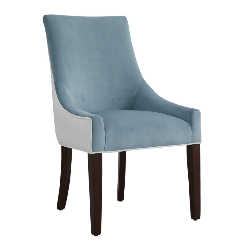 19.5'' H Upholstered Walnut Side Chair, Seafoam