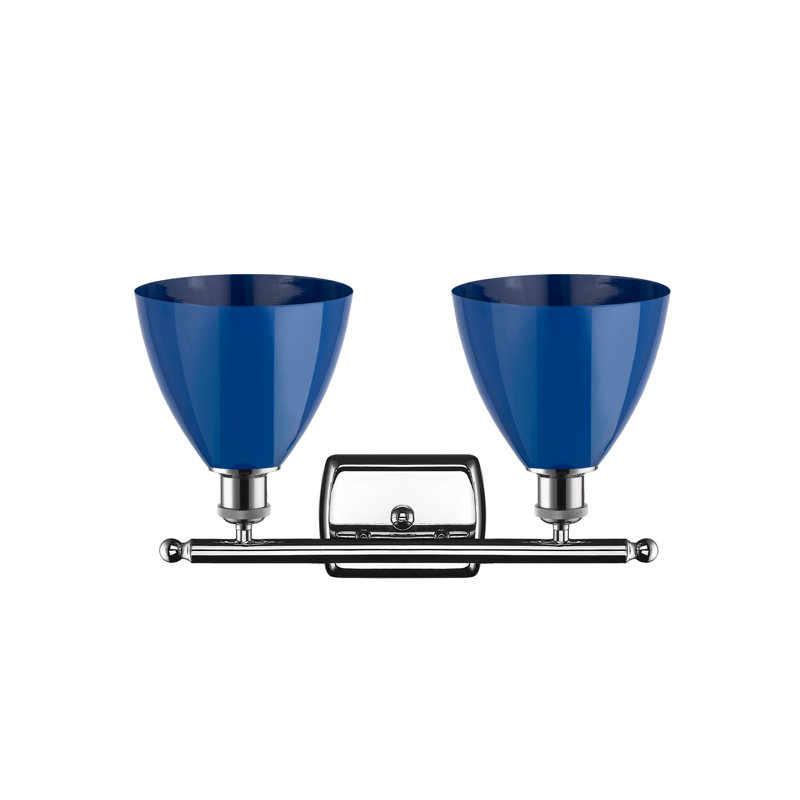 Amylee 2 - Light Dimmable Vanity Light, Blue, Polished Chrome