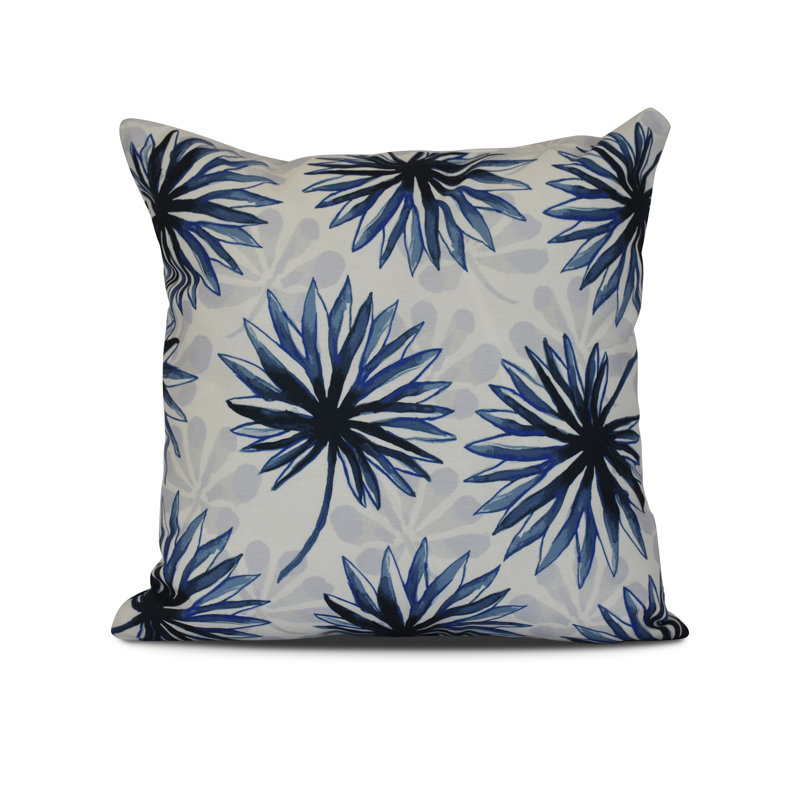 Housse et insert de coussin carré Vathylakas, Bleu, H 16 po x l 16 po x P 3 po