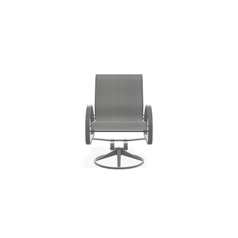 Aruba 1 Outdoor Dining Armchair, Textured Graphite, Bark Performance