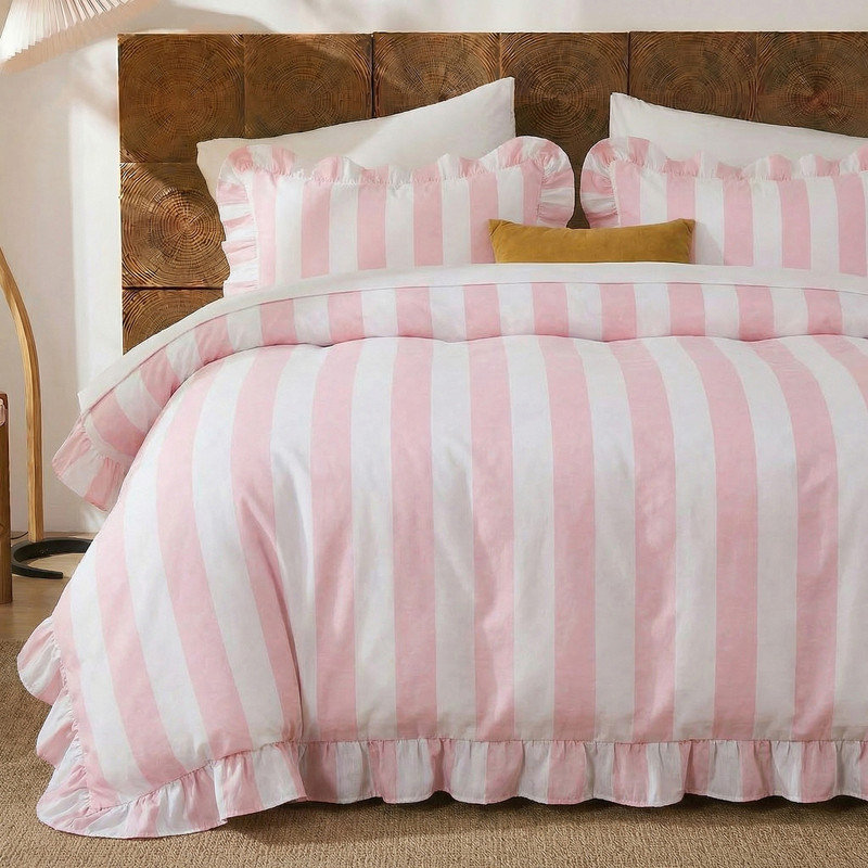 Cotton Twill Striped Comforter