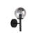Élégante lampe murale avec corps en métal et capuchon en verre, gris et noir, 5,9 x 5,9 x 13,0 pouces | Douille E27, 40 W maximum (ampoule non incluse) | Conception durable et moderne, parfaite pour l'éclairage du salon et de la chambre à coucher-819955103-819955100