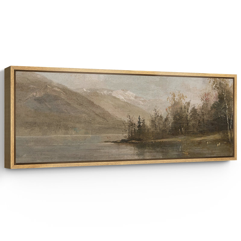 Serene Abstract Landscape Large Framed Canvas Art