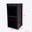 Armoire à vin modulaire avec huche et tablettes de rangement pour une organisation et une présentation polyvalentes.