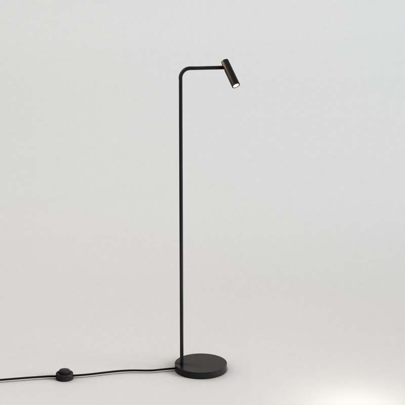 Enna LED Task Floor Lamp, Matt Black