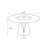 CR039AEH-WFUS1 Modern Round Dining Table with Lazy Susan for 4-6, Sintered Stone Tabletop, Solid Pedestal Carbon Steel Base Pre-Assembly-101644229-101644231-101644228