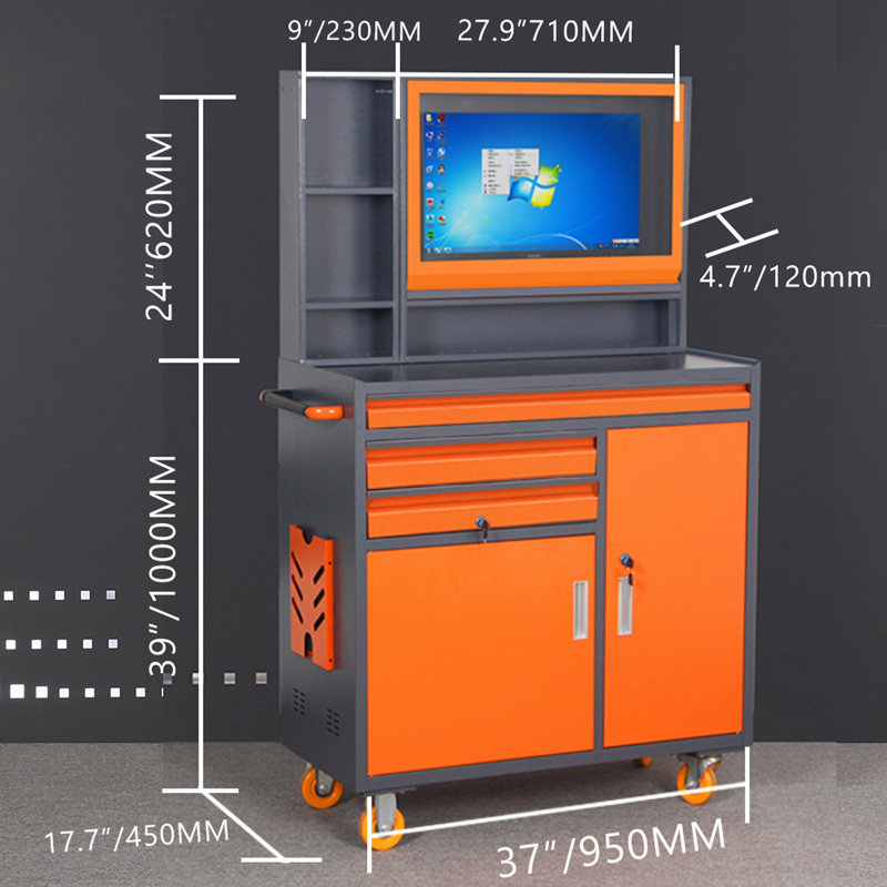Le très grand cabinet d'ordinateur industriel peut être utilisé dans les ateliers de réparation automobile et autres studios qui ont besoin d'ordinateurs