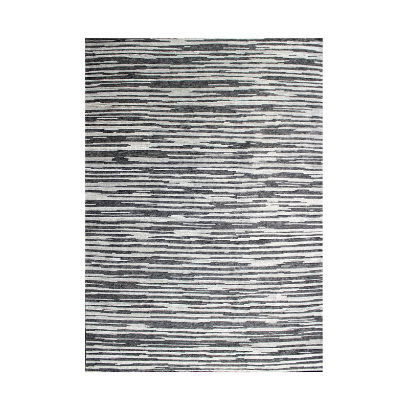 Moroccan Wool Striped Area Rug, Rectangle 9' x 12'