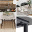 Funke Stone Top Metal Base Dining Table-1888359447