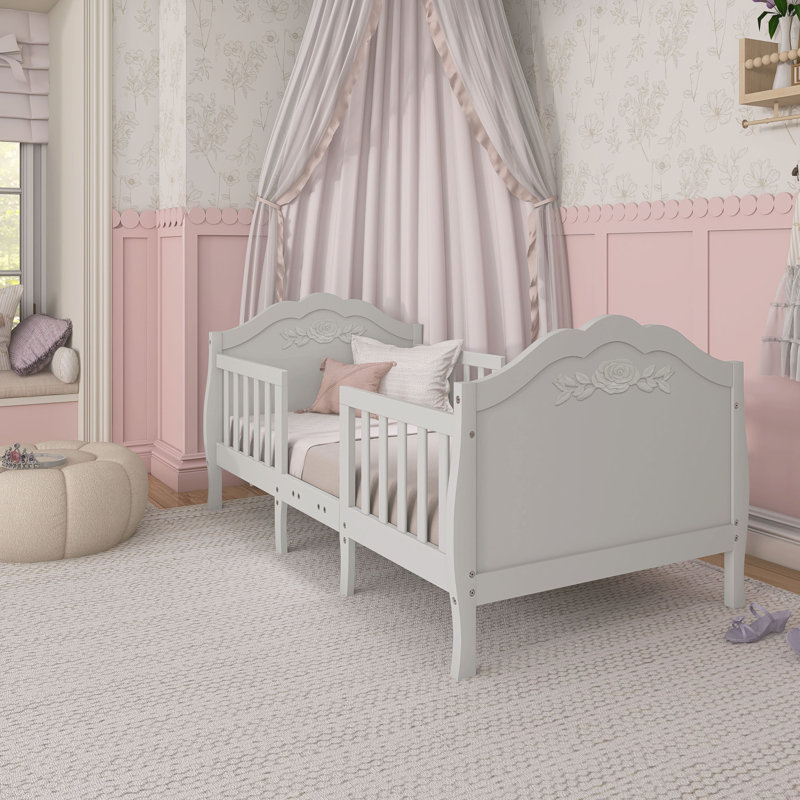 Kids Toddler Bed, Platinum