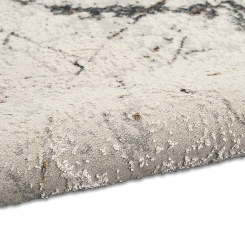 Calvin Klein CK073 Compass Ivory Multicolor Modern Indoor Rug, Rectangle 3'11" x 5'11"