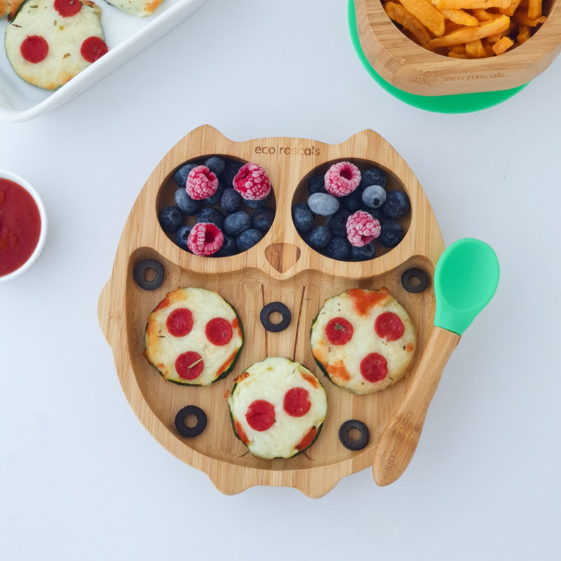 Bamboo Owl Plate, Green