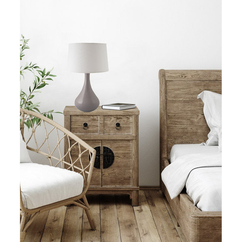 Erardo Ceramic Table Lamp, Swanky Gray