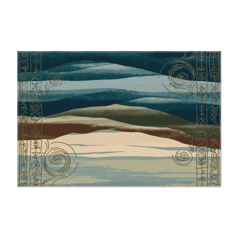 Velvet Skies Indoor And Outdoor Area Rug, Rectangle 1'6" x 2'6"