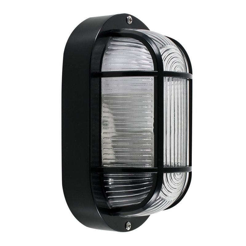 Millton 1 - Bulb Outdoor Bulkhead Light, Black