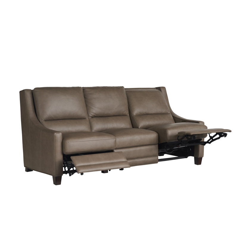 Canapé inclinable en cuir véritable de 84 po Kelce