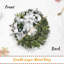 Couronne de Noël lumineuse de 30 pouces avec lumières DEL à piles et décor rouge doré pour la porte d'entrée