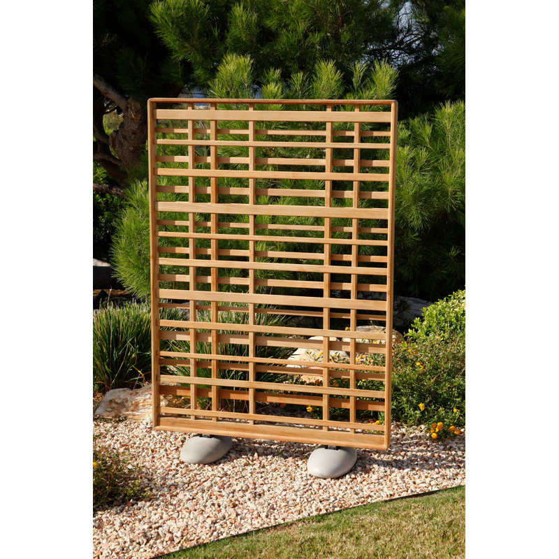 Paravent Woodland - Teck naturel, H 70 po x l 48 po x P 3 po