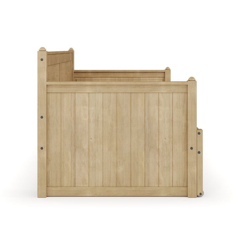 Lit de jour extensible simple à très grand avec gigogne en bois massif