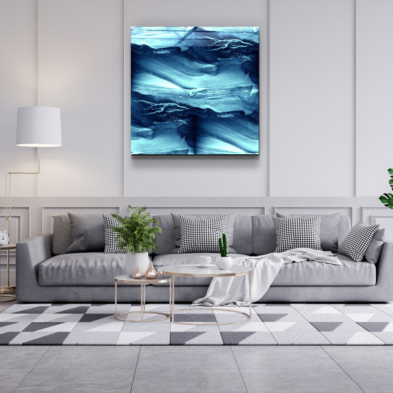 Superbe peinture décorative en verre trempé 23,6 po x 23,6 po | 100% verre trempé, épaisseur: 0,16 pouce | Impression UV pour des couleurs éclatantes | Art mural parfait pour la décoration de la maison ou du bureau, design moderne et élégant