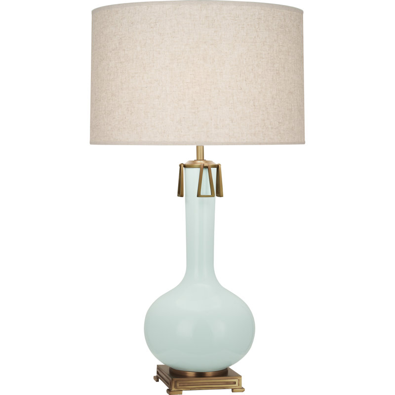 Athena Table Lamp, Mint Glaze