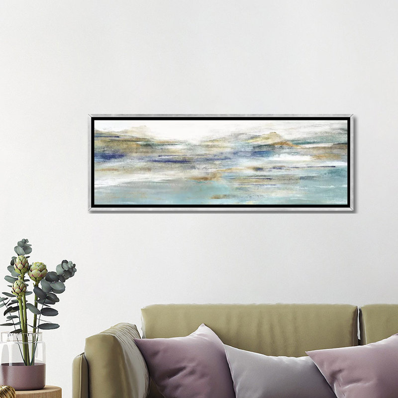 «Once a Clear III» par Isabelle Z - impression d'art graphique panoramique, H 16 po x l 48 po x 1,5 po