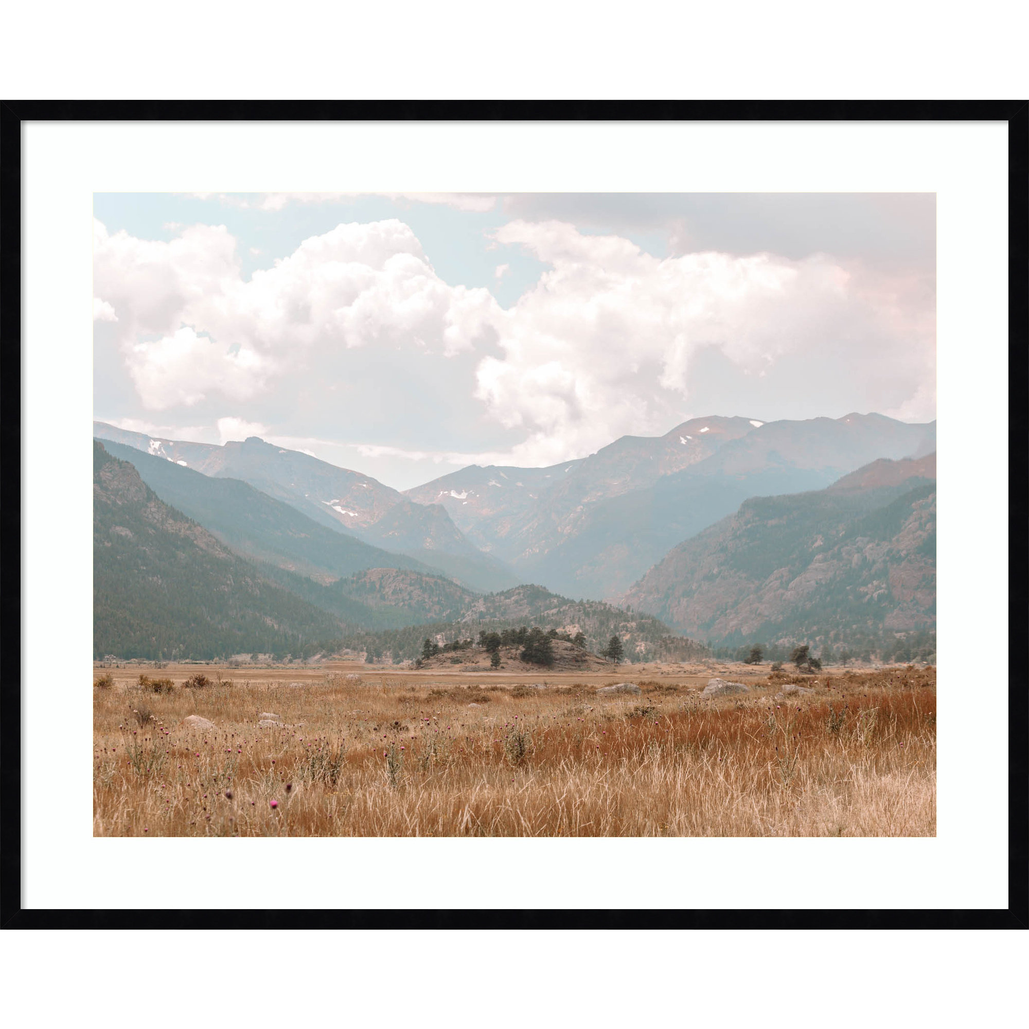 Wanderings by Alicia Abla, 33" H x 41" W x 1" D, Black
