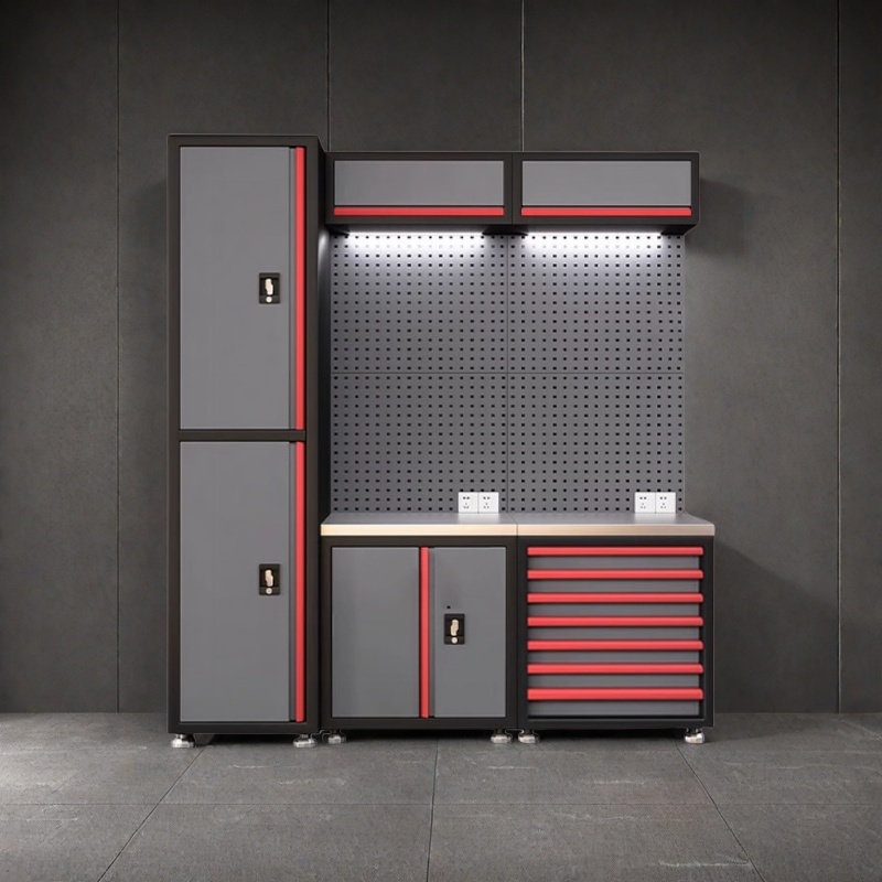 Armoire à outils en métal robuste pour poste de réparation automobile