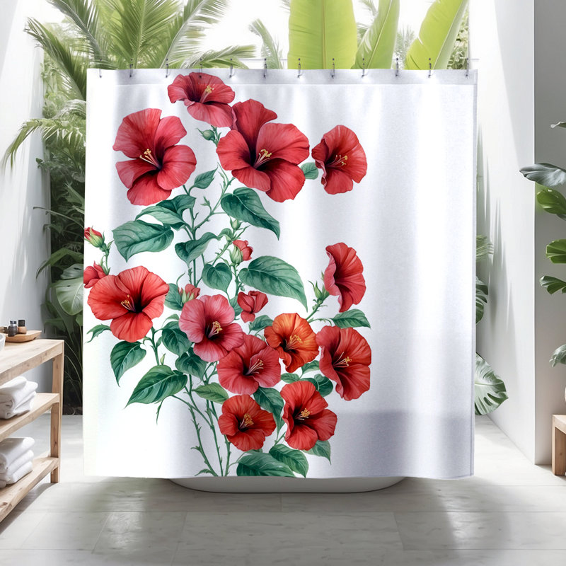 Rideau de douche Habiba Hibiscus