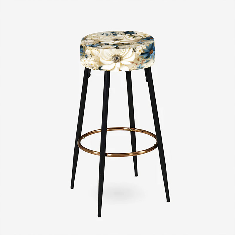 Talmadge - Ensemble de 2 tabourets de bar à motif floral
