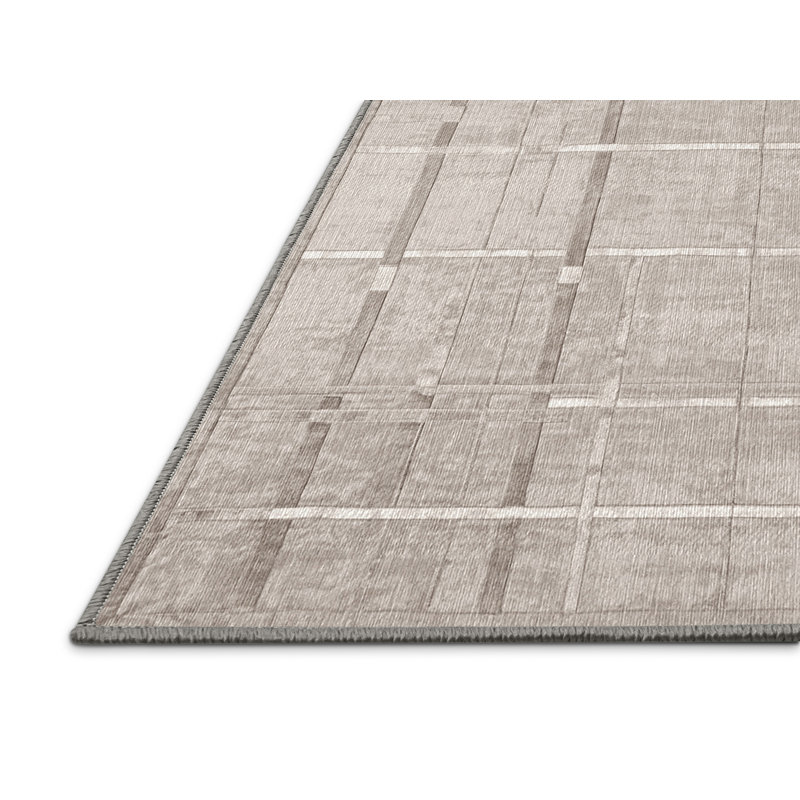 Machine Washable Gray Area Rug, Rectangle 8' x 12'