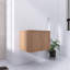 Base de meuble-lavabo mural 24 po avec portes à fermeture douce, chêne imitation