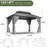 10 ft. x 14 ft. Hardtop Gazebo with Aluminum Frame,Double Roof Gazebo with Nettings and Curtains