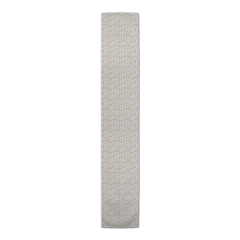 Chemin de table Courtlin, 72 po x 16 po, Gris clair