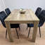 Dining Set of 4 Dining Table and 4 Velvet Chairs Dining Room Furniture-711313855-711313853
