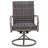 2PCS Outdoor Wicker Swivel Dining Chair with Sturdy Iron Frame, Water Washed Cotton Cushions for All-Weather Patio Use