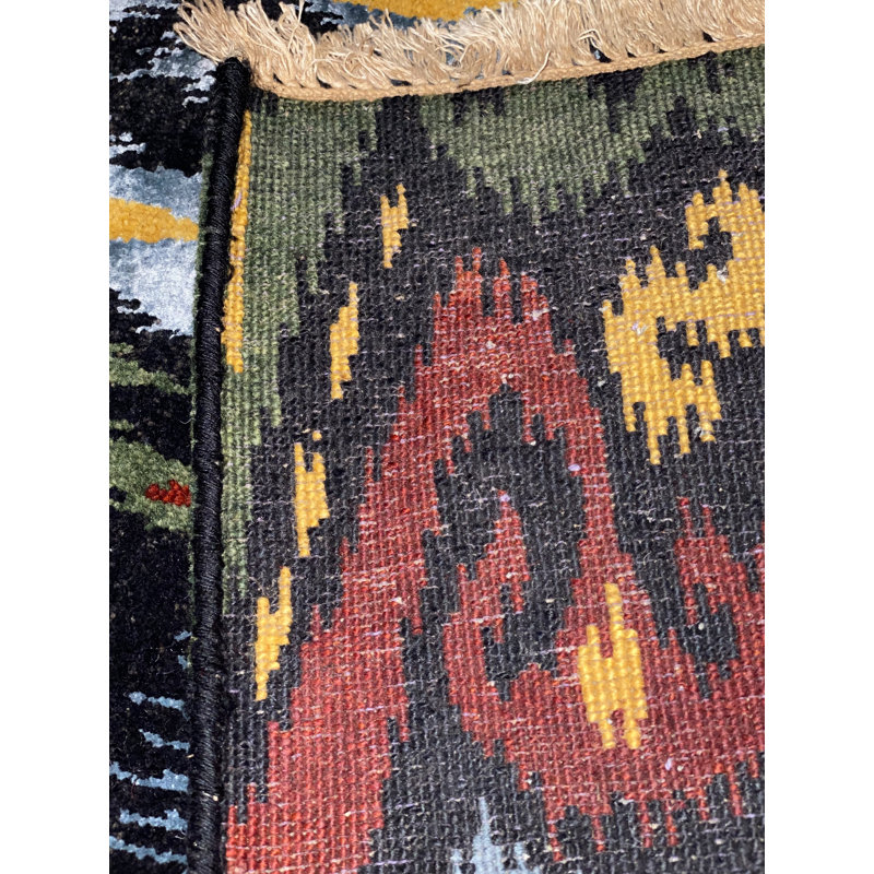 Ikat Area Rug, Rectangle 8' x 9'9"