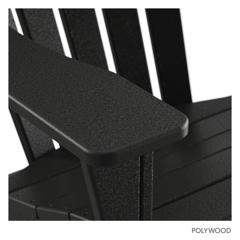 Chaise Adirondack avec repose-pieds POLYWOOD, Noir
