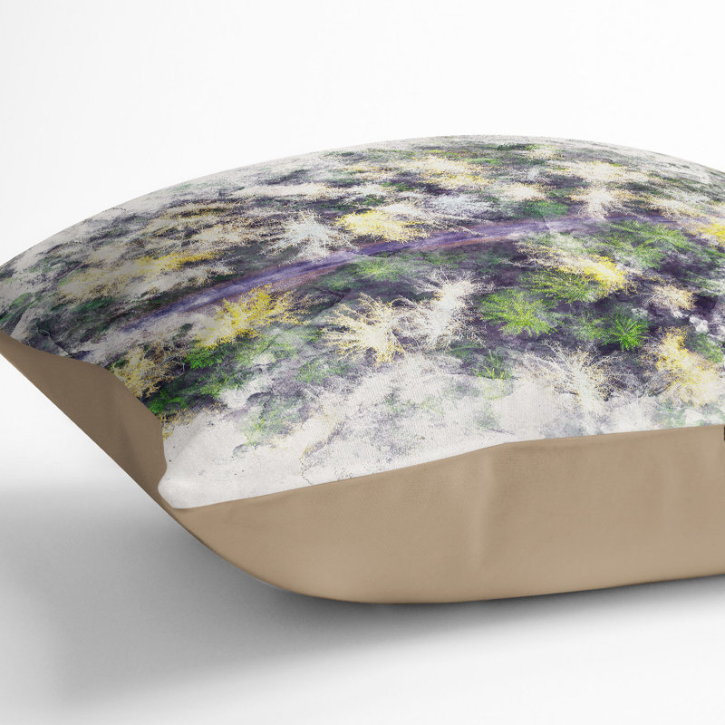 Forest in Austria Cushion with Filling, 55cm H x 55cm W x 20cm D, Stone
