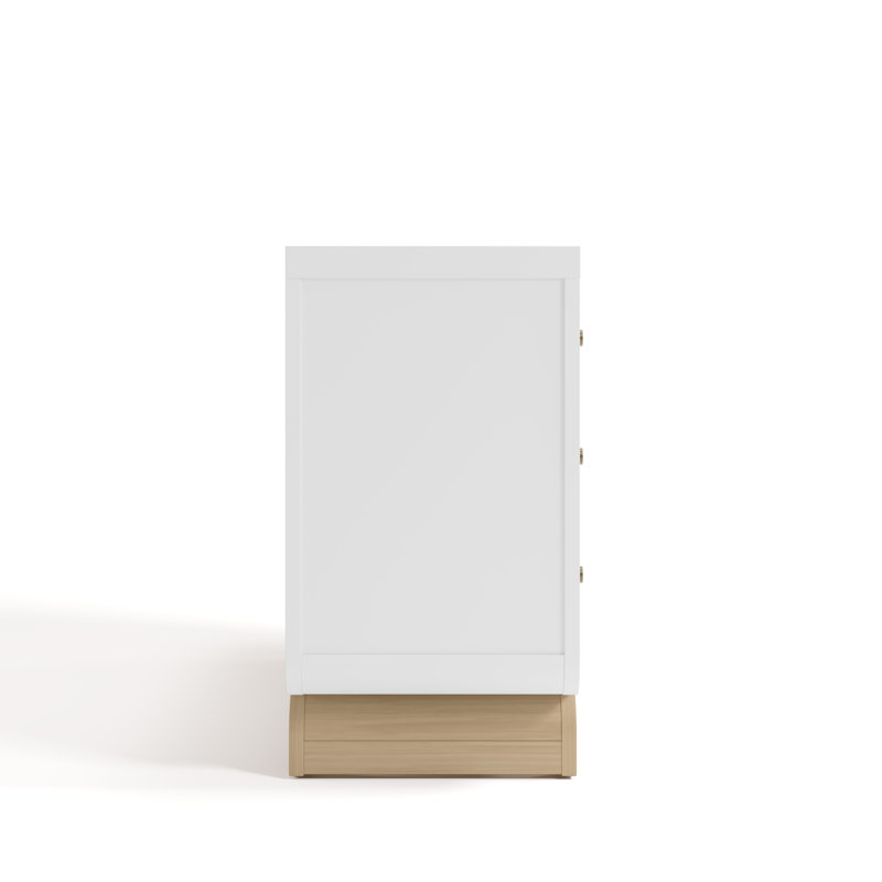 Santorini 6 Drawer Dresser, White/Driftwood