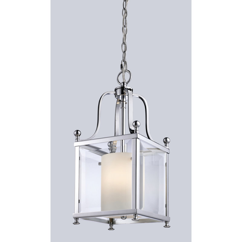 Luminaire suspendu carré 8 lumières Cullum, H 19 po x l 8,25 po / chrome