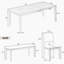 Ensemble de table de salle à manger extensible, table de cuisine avec 4 chaises et 1 banc-1021591568-1021591571